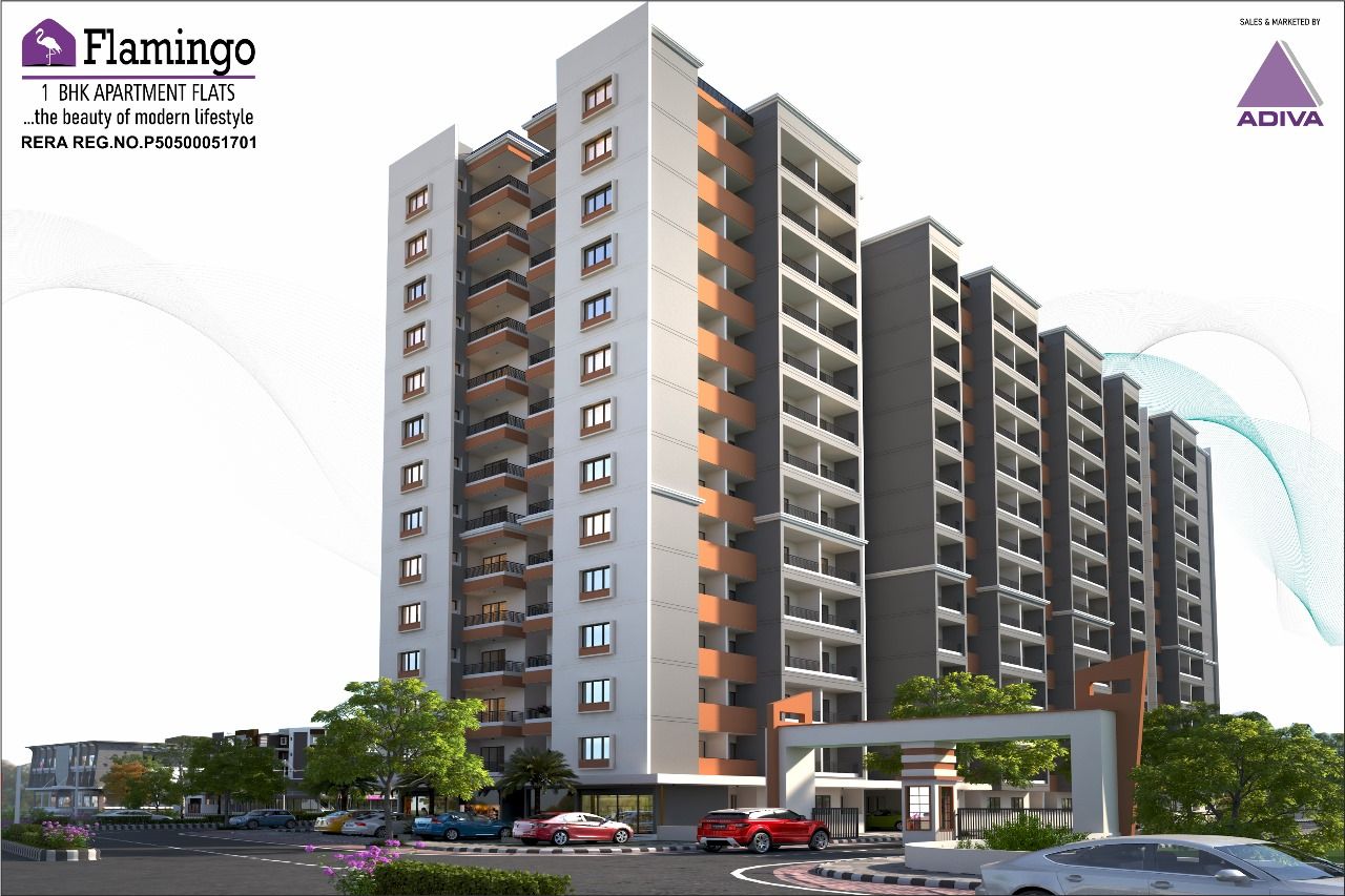 Hakimi Flamingo Residency building elevation and entrance