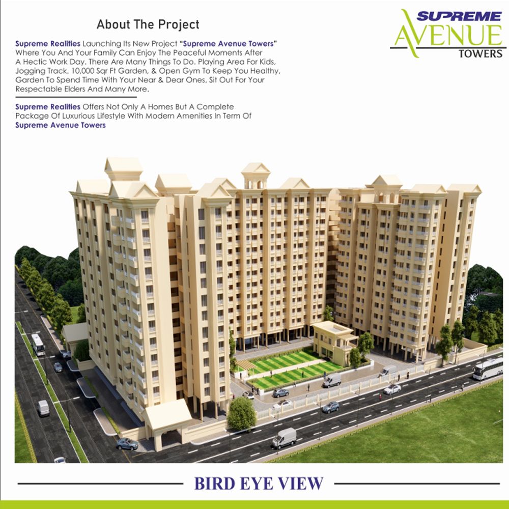 Supreme Avenue Towers bird's-eye view of the project